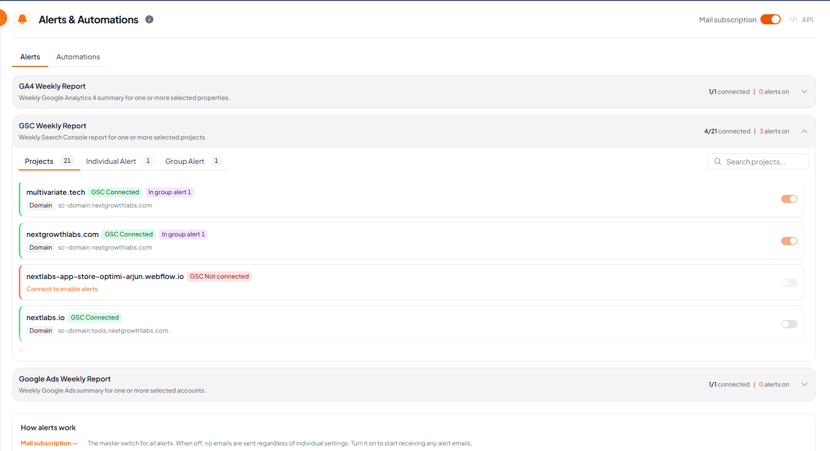 SearchVector Alerts and Automations