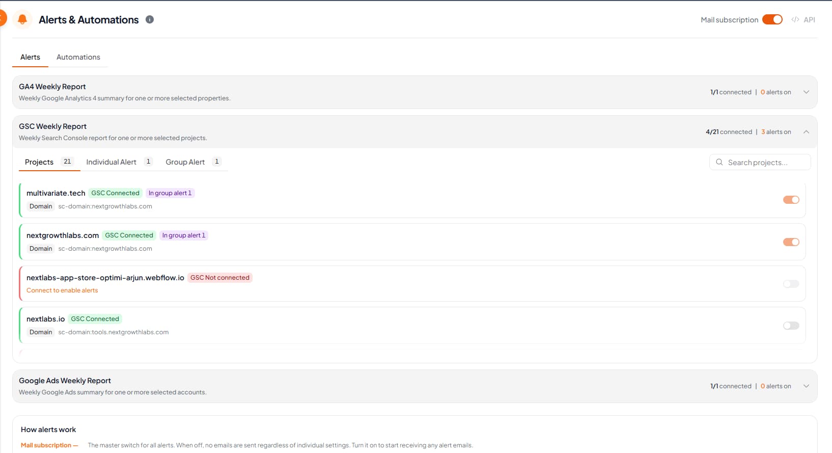 SearchVector Alerts and Automations
